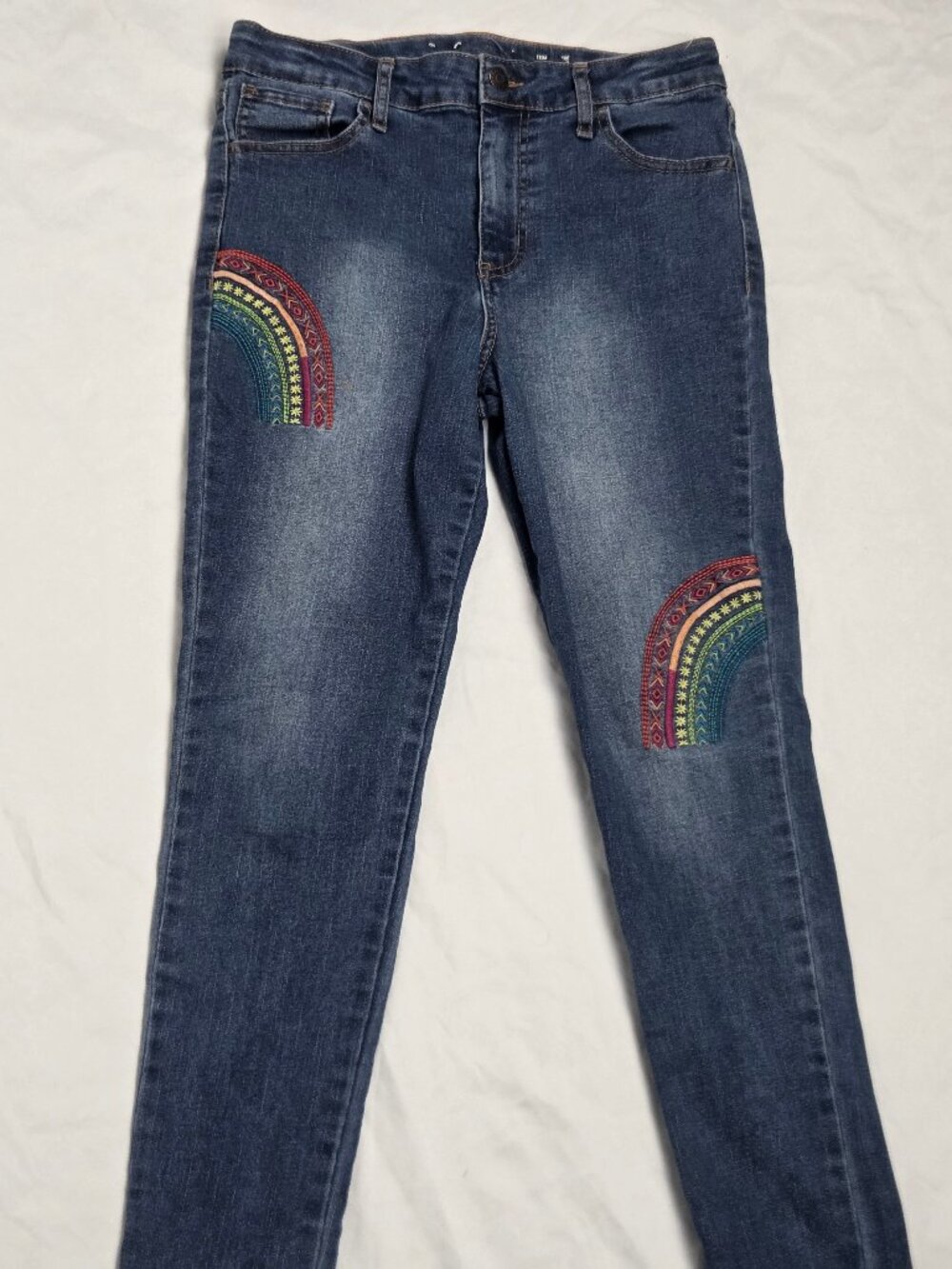 Embroidered Rainbow Girls Pants Size 16